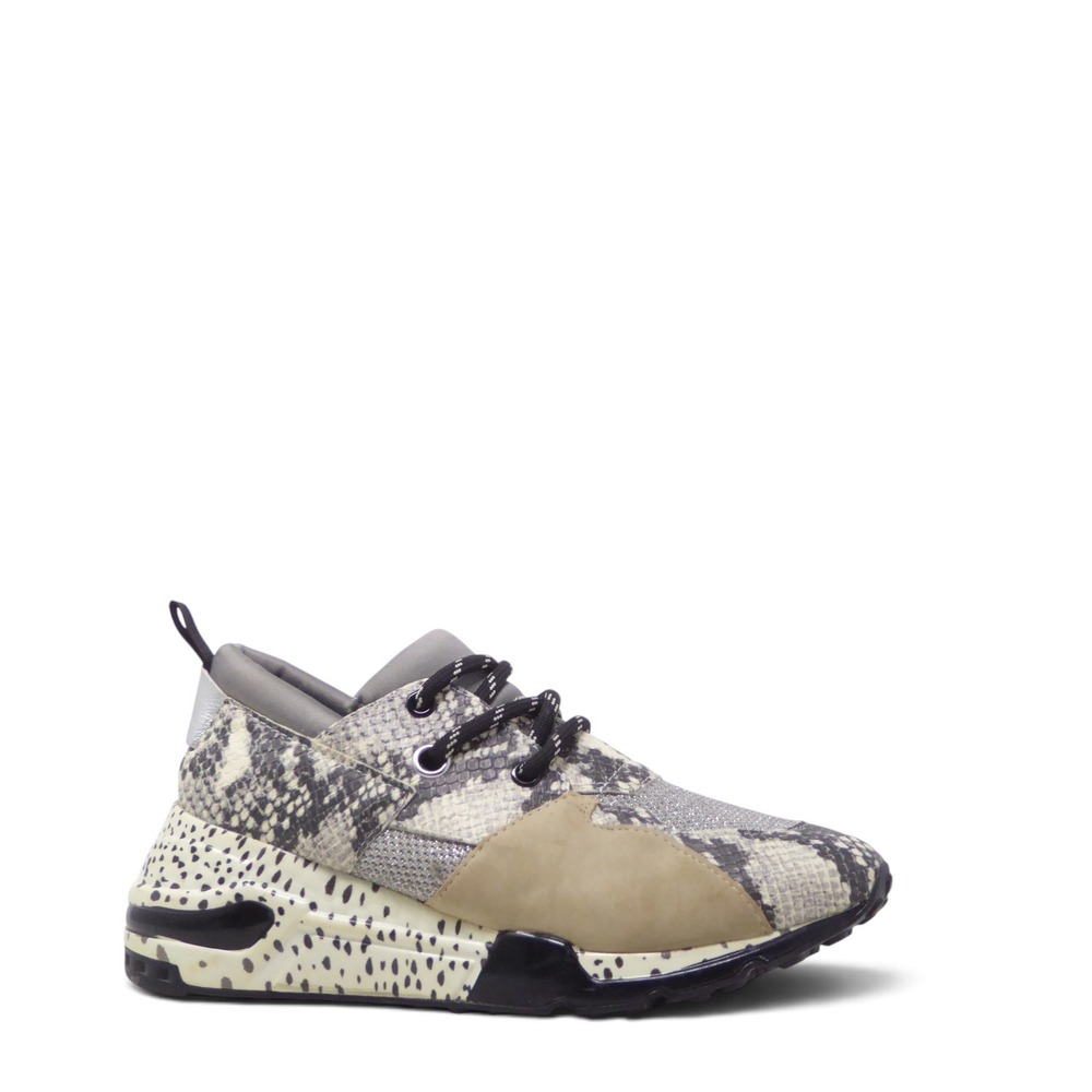 Steve Madden Women Sneakers Multi Snakeskin Animal Print Cliff 7M